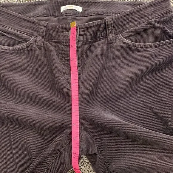 EILEEN FISHER 4 Brown Pinwale Corduroy Cotton Tencel Tapered Ankle Pants Stretch - Picture 12 of 16